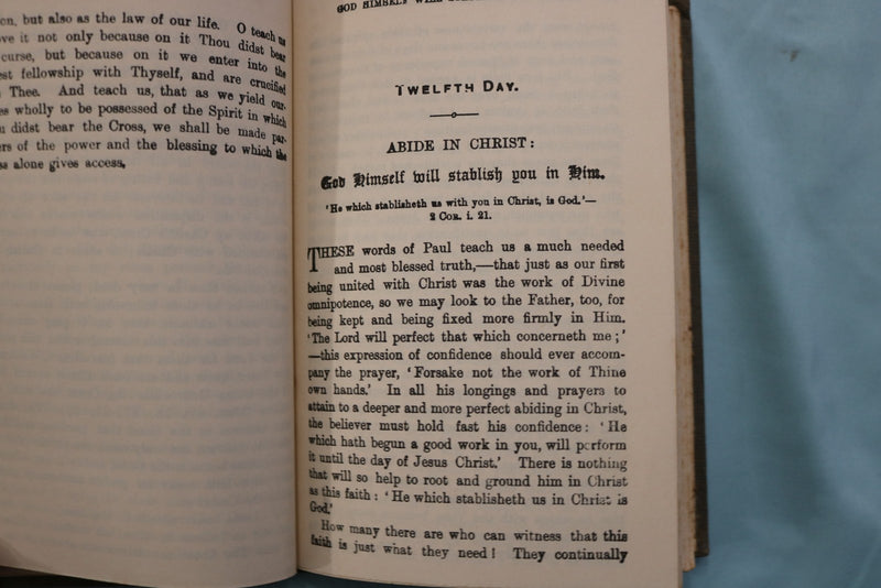 1900' ABIDE IN CHRIST HARDCOVER BOOK BY REV. ANDREW MURRARY - K 3337