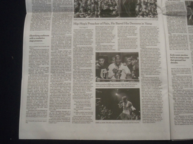 2021 APRIL 10 NEW YORK TIMES - PRINCE PHILIP AT AGE 99 AND DMX AT AGE 50, DIED