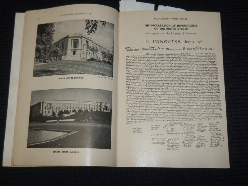 1950 WASHINGTON HANDY GUIDE - SESQUICENTENNIAL ISSUE - 88 ILLUSTRATIONS - K 34