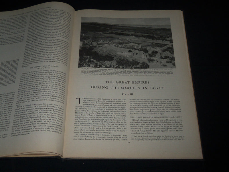 1945 THE WESTMINSTER HISTORICAL ATLAS TO THE BIBLE BY WRIGHT & FILSON - KD 5378