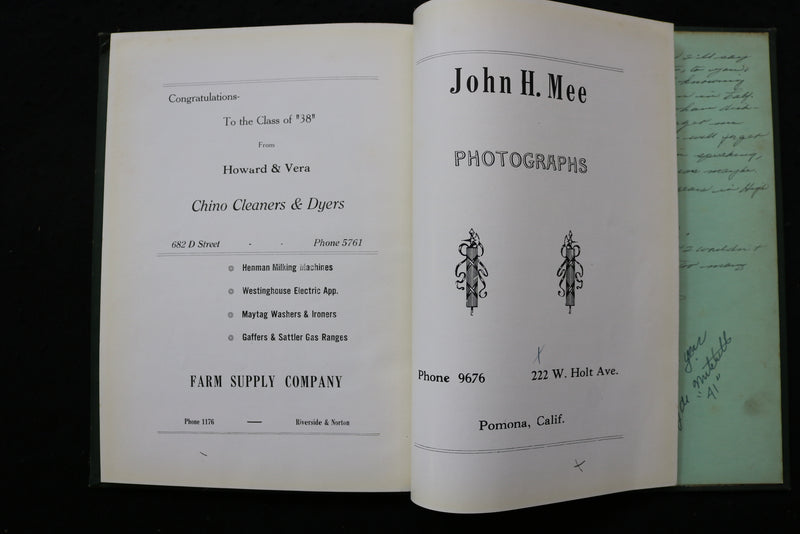 1938 EL CHASQUI CHINO HIGH SCHOOL YEARBOOK - CHINO, CALIFORNIA - YB 3511