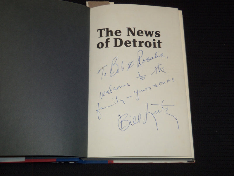 1973 THE NEWS OF DETROIT HARDCOVER BOOK BY WILLIAM LUTZ - INSCRIBED - KD 7725
