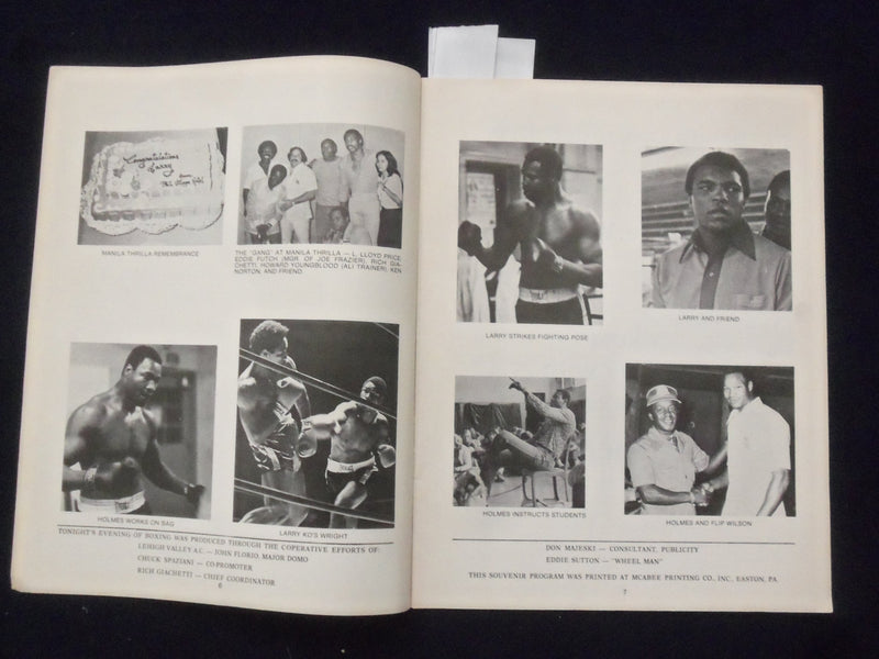 1976 JANUARY 29 LEGIGH VALLEY HONORS SPORTSMAN LARRY HOLMES PROGRAM - K 160