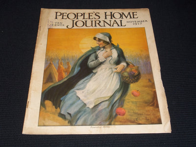 1927 NOVEMBER PEOPLE'S HOME JOURNAL MAGAZINE NICE ILLUSTRATED COVER ART - E 2789