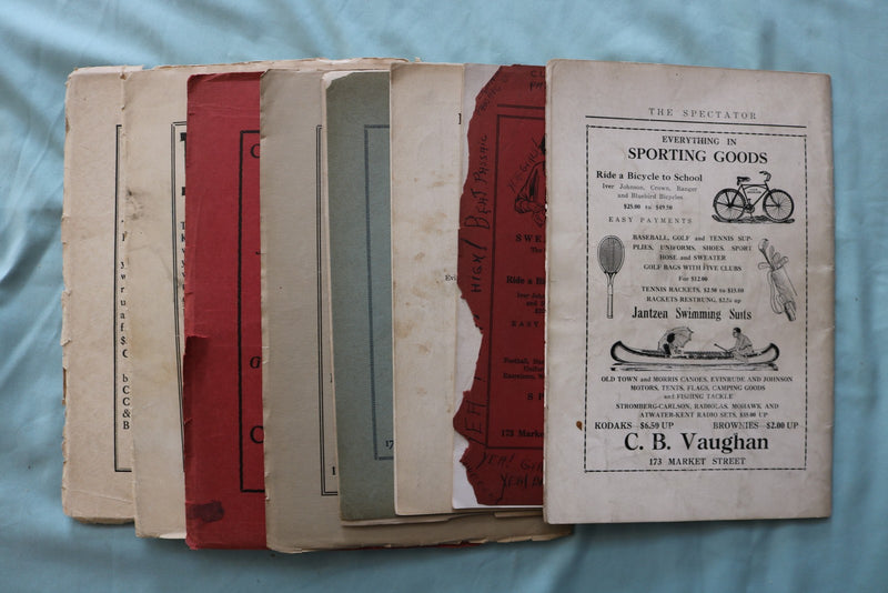 1911-1925 PATTERSON, NJ HIGH SCHOOL - SPECTATOR MAGAZINES - LOT OF 8 - K 3349