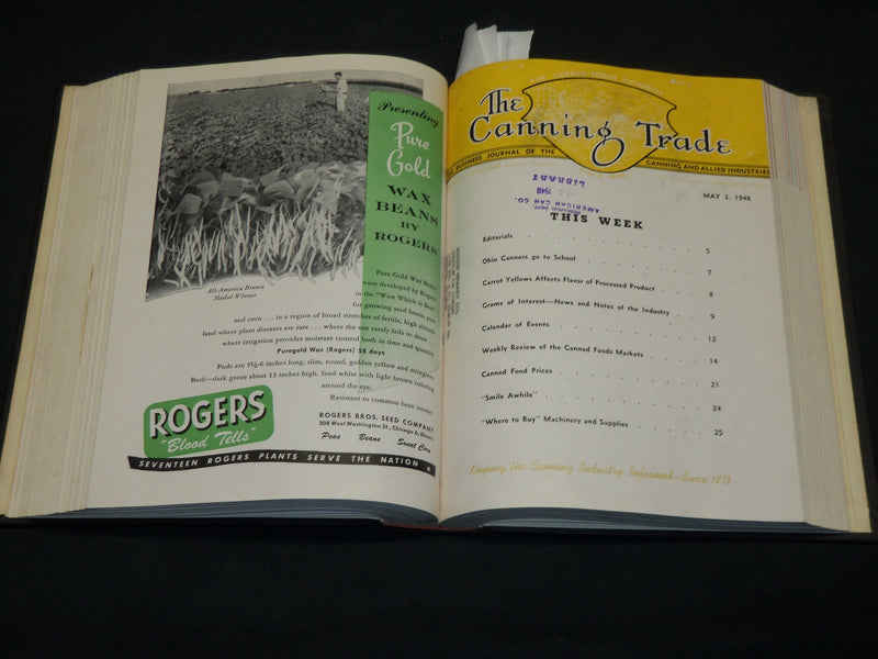 1948 FEBRUARY-JULY THE CANNING TRADE WEEKLY MAGAZINE BOUND VOLUME - KD 3409B