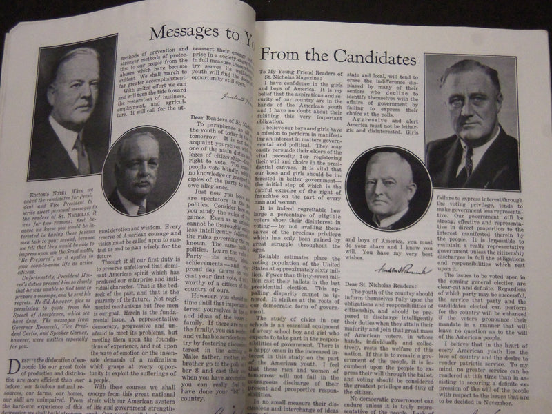 1932 ST. NICHOLAS MONTHLY MAGAZINE LOT OF 6 ISSUES - NICE COVERS - WR 949