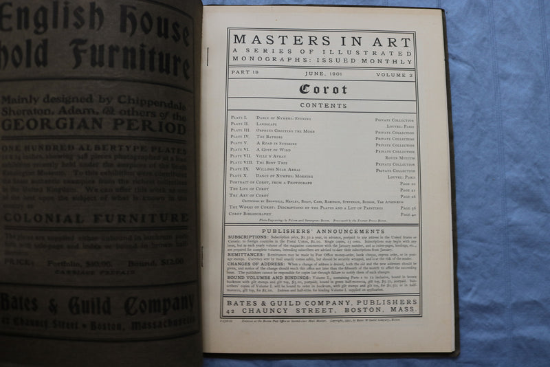 1901 JUNE MASTERS IN ART ILLUSTRATED MONOGRAPHS - JEAN BAPTISTE COROT - ST 5508K