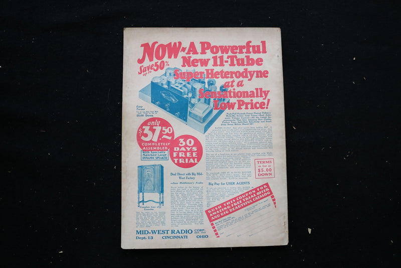 1931 OCTOBER RADIO NEWS MAGAZINE - REMOTE CONTROL RECEIVER COVER - E 10577