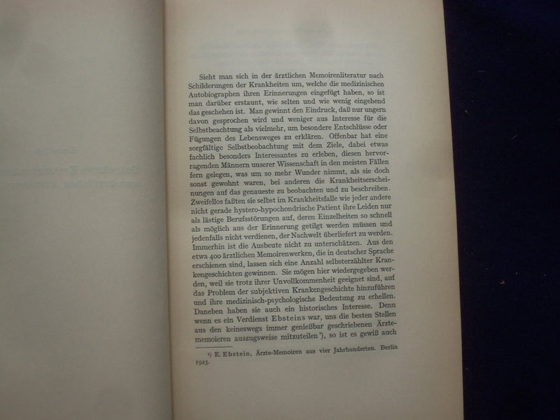 1929 ARZTE ALS PATIENTEN HARDCOVER BOOK VON PROF. A. GROTJAHN - GERMAN- KD 8996
