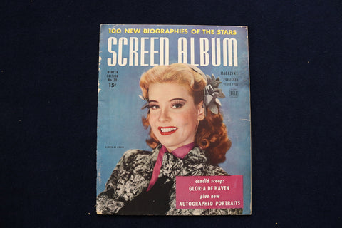 1945 WINTER SCREEN ALBUM MAGAZINE - GLORIA DE HAVEN COVER - E 12777