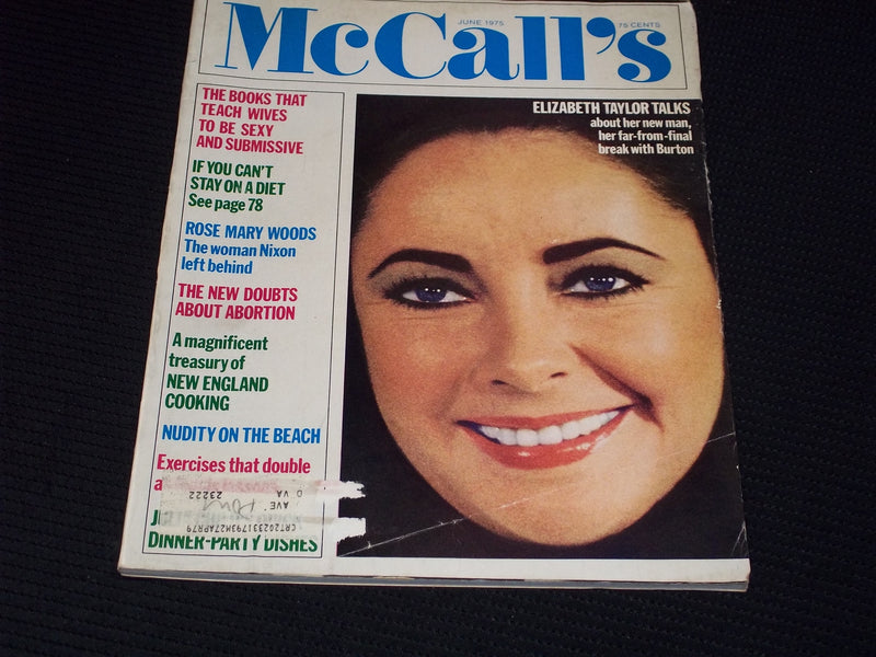 1975 JUNE MCCALL'S MAGAZINE - LIZ TAYLOR FRONT COVER - E 16992