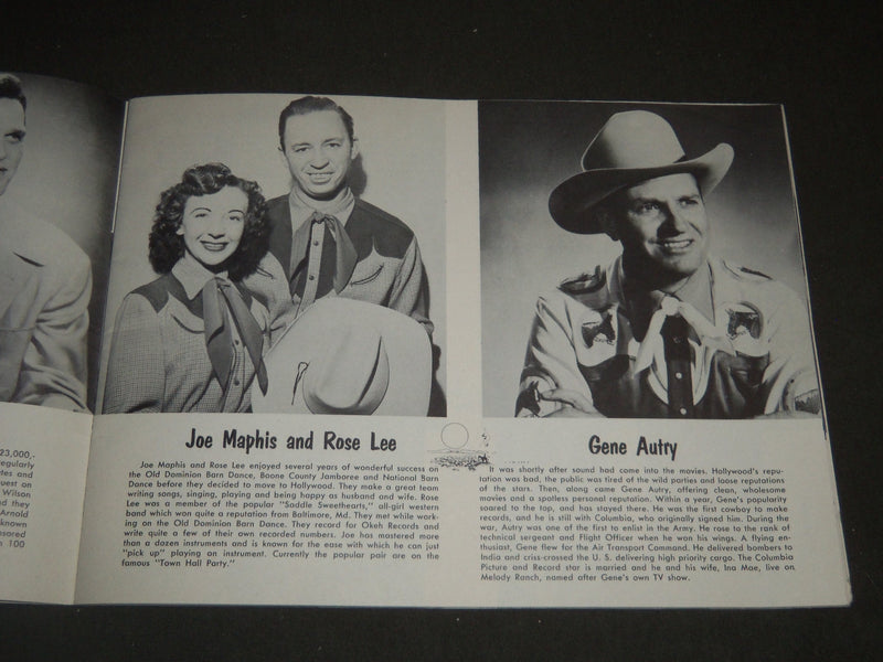 1954 SCRAPBOOK OF HILLBILLY & WESTERN STARS - WHLD JAMBOREE EDITION - ST 4769