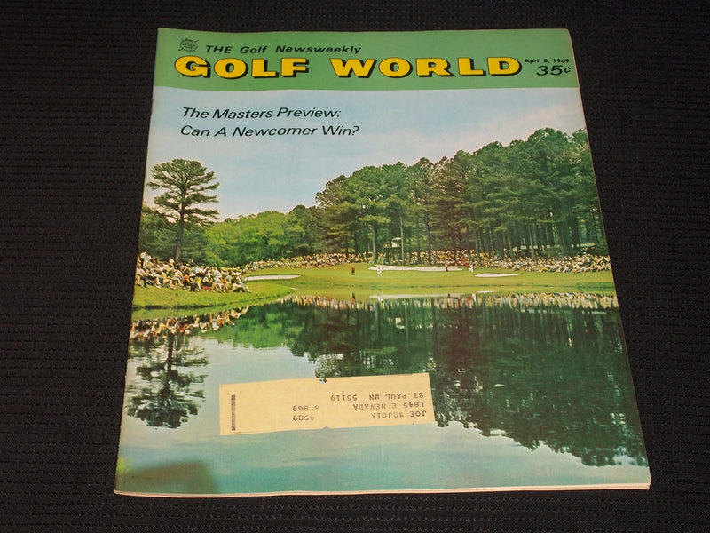 1969 APRIL 8 GOLF WORLD MAGAZINE - MASTERS PREVIEW FRONT COVER - E 6501