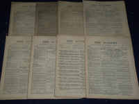 1887 THE ACADEMY WEEKLY REVIEW OF LITERATURE LOT OF 52 COMPLETE - LONDON - O 1