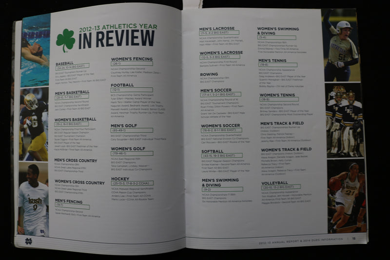 2013-2014 NOTRE DAME MONOGRAM CLUB ANNUAL REPORT - K 2472