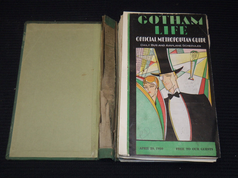 1929-1930 GOTHAM LIFE METROPOLITAN BUS SCHEDULES LOT OF 3 VOLUMES - KD 4560