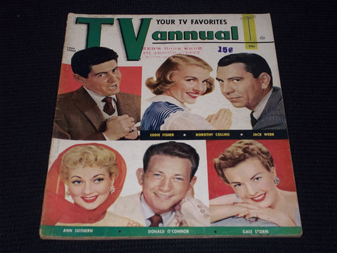 1955 TV ANNUAL MAGAZINE - DOROTHY COLLINS JACK WEBB FRONT COVER - E 17227