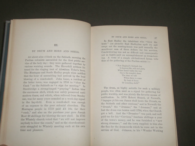 1893 THE SABBATH IN PURITAN NEW ENGLAND BY ALICE MORSE EARLE - KD 4648