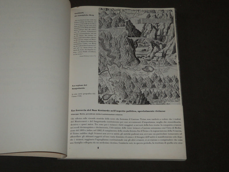 1932 LE CINQUANTENAIRE DU SAINT-GOTHARD SOFTCOVER BOOK - NICE PHOTOS - J 2174