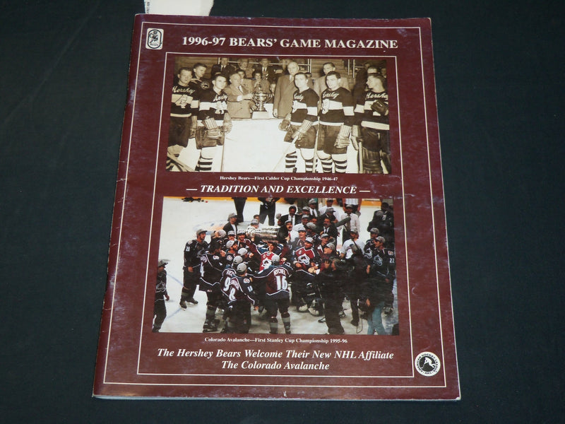1996 DECEMBER 8 HERSEY BEARS VS. PROVIDENCE BRUINS MAGAZINE - J 5951