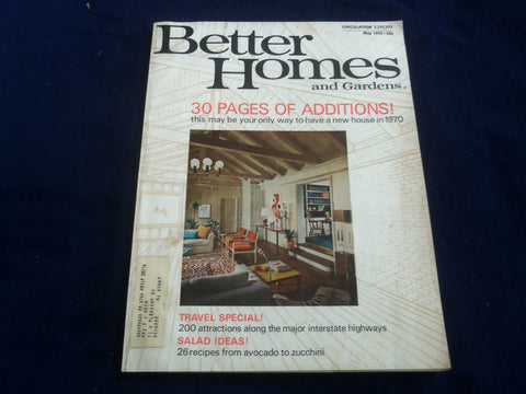 1970 MAY BETTER HOMES AND GARDENS MAGAZINE - NICE COVER, PHOTOS & ADS - ST 4628T