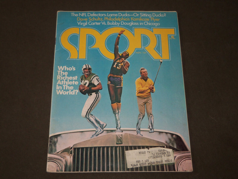 1974 NOVEMBER SPORT MAGAZINE - JOE NAMATH COVER - WILT CHAMBERLAIN - CW 294
