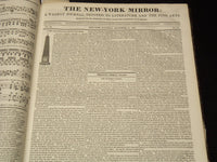 1831-1832 NEW YORK MIRROR AND LADIES GAZETTE BOUND VOLUME - R 89H