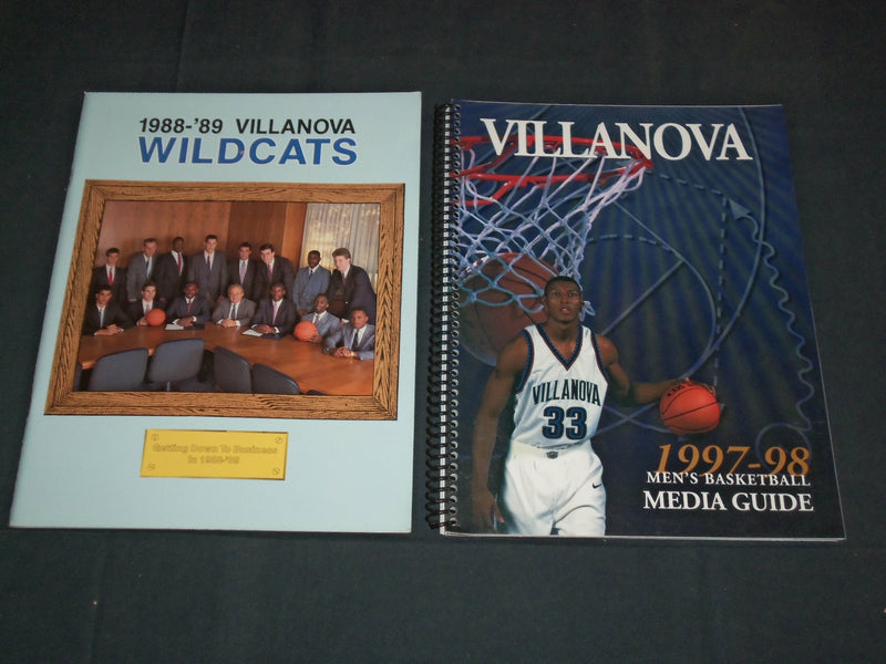 1998 & 1997 VILLANOVA UNIVERSITY MEN'S BASKETBALL MEDIA GUIDE- LOT OF 2 - O 3105