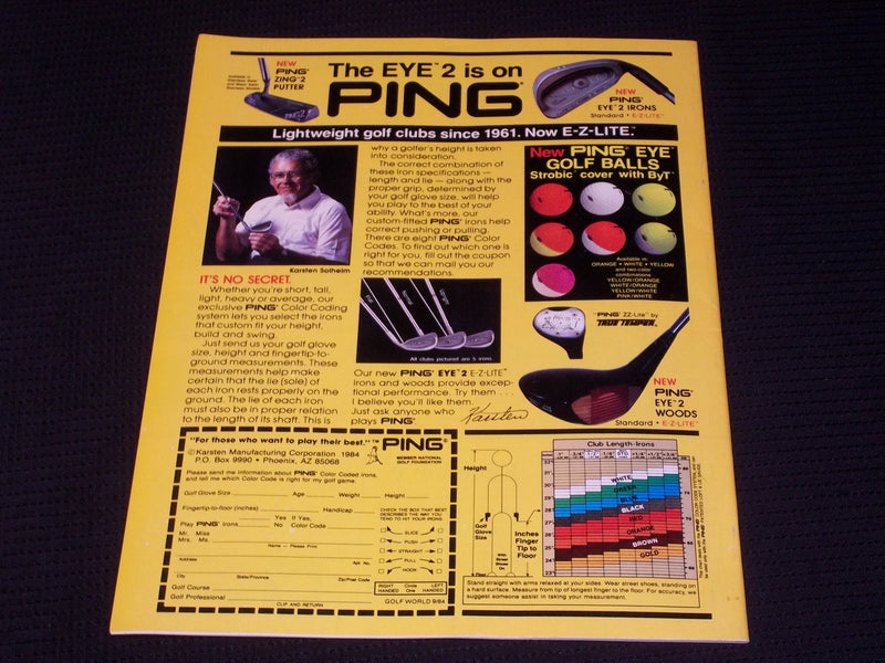 1984 SEPTEMBER 21 GOLF WORLD MAGAZINE - MARK O'MEARA FRONT COVER - E 6815