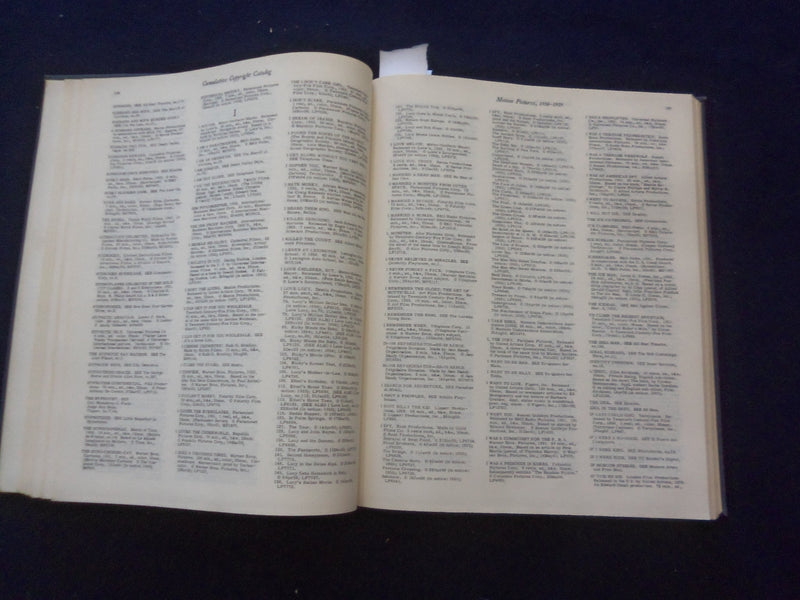 1960 MOTION PICTURES 195-1959 HARDCOVER BOOK -COPYRIGHT ENTRIES CATALOG- KD 8590