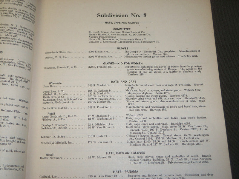 1917 BLUE BOOK OF CHICAGO COMMERCE MARKET GUIDE - SOFTCOVER - J 3576