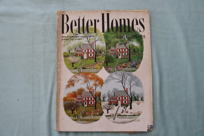 1948 JAN BETTER HOMES AND GARDENS MAGAZINE - ILLUSTRATED HOMES COVER - E 26552