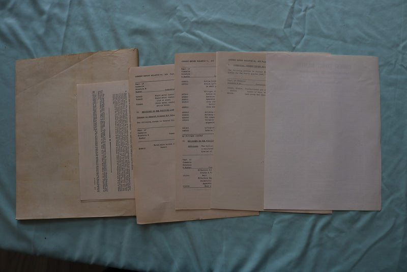1947 COMPREHENSIVE EXPORT SCHEDULE AND UPDATES - K 3302