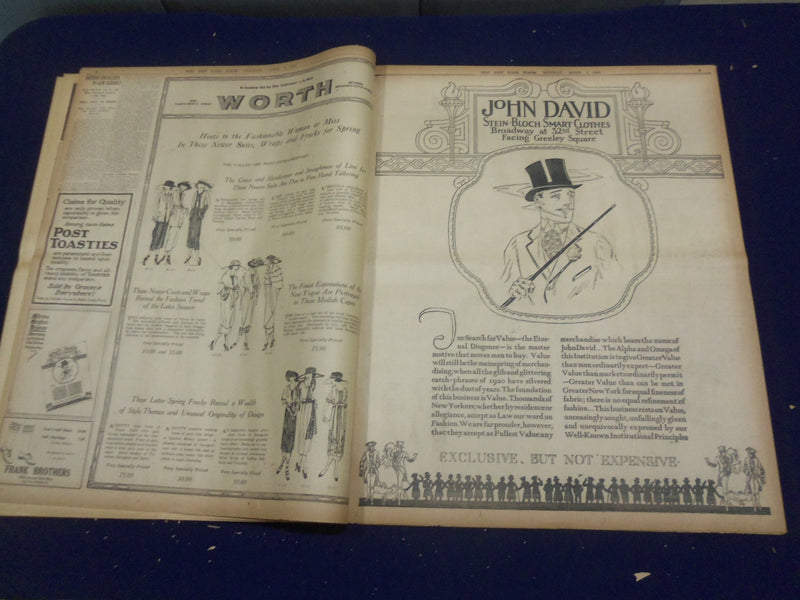 1920 APRIL 5 NEW YORK TIMES - FRANCE TO ENTER GERMANY TO SEIZE 4 CITIES- NT 8281