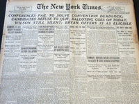 1920 JULY 5 NEW YORK TIMES - CONFERENCES FAIL TO SOLVE CONVENTION LOCK - NT 6482