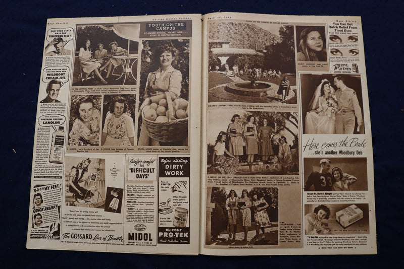 1944 APRIL 30 CHICAGO TRIBUNE MAGAZINE - GARY COOPER COVER - E 22809