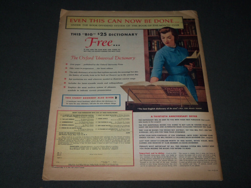 1956 SEPT 23 THIS WEEK MAGAZINE - DIMAGGIO - MICKEY MANTLE- SOPHIA LOREN- J 2755