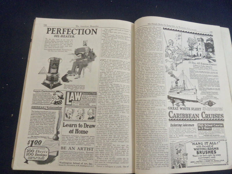 1924 JANUARY AMERICAN MAGAZINE - BEAUTIFUL COVER, STORIES & ADS - ST 1240W