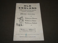 1915-1916 WINTER OLD ENGLAND TAILORS FRENCH CATALOGUE - ILLUSTRATIONS - FR 1136