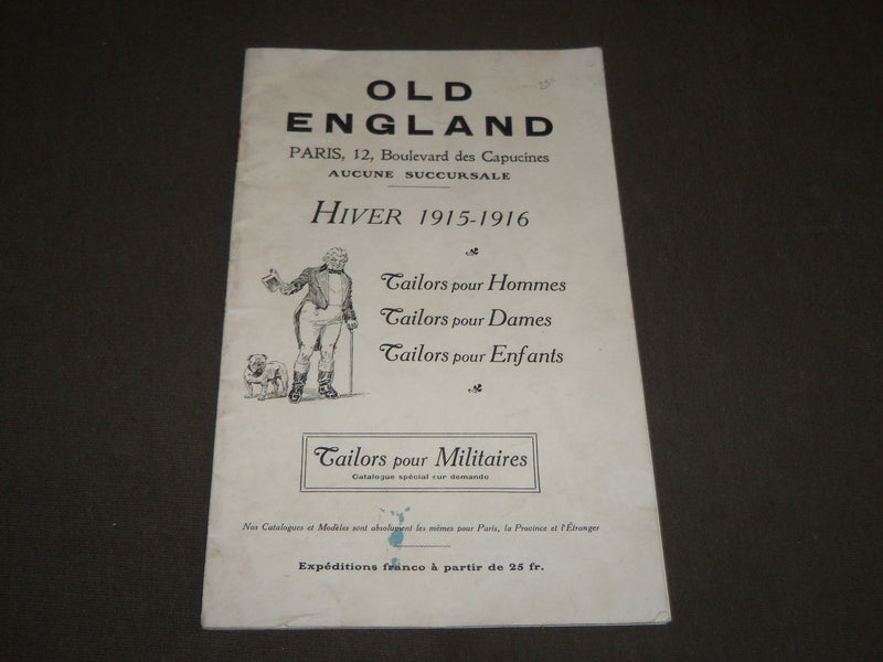 1915-1916 WINTER OLD ENGLAND TAILORS FRENCH CATALOGUE - ILLUSTRATIONS - FR 1136
