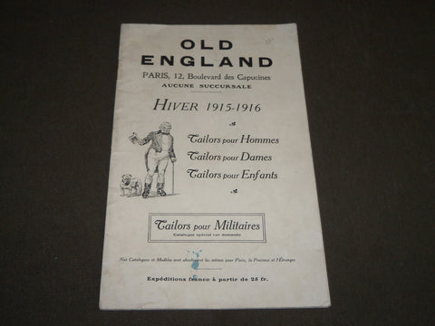 1915-1916 WINTER OLD ENGLAND TAILORS FRENCH CATALOGUE - ILLUSTRATIONS - FR 1136