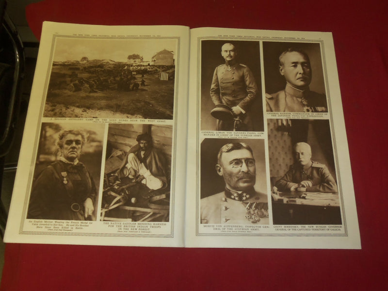 1914 NOVEMBER 26 NY TIMES PICTORIAL WAR EXTRA SECTION - GERMAN SOLDIERS- NP 3938