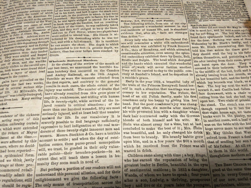 1855 OCTOBER UNITED STATES JOURNAL NEWSPAPER VOLUME 6 NO. 12 - NP 3878P