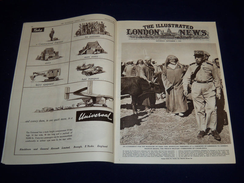 1955 SEPTEMBER 3 ILLUSTRATED LONDON NEWS MAGAZINE - GENERAL FRANCHI - E 8019