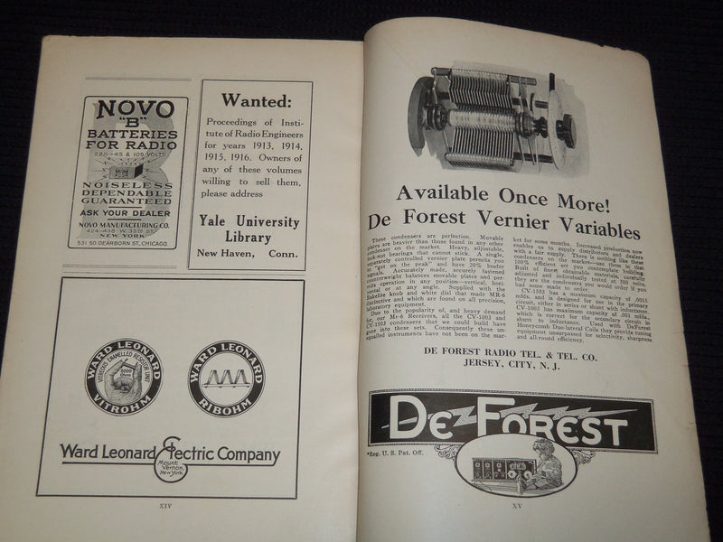 1923 APRIL PROCEEDINGS OF THE INSTITUTE OF RADIO ENGINEERS MAGAZINE - J 7568