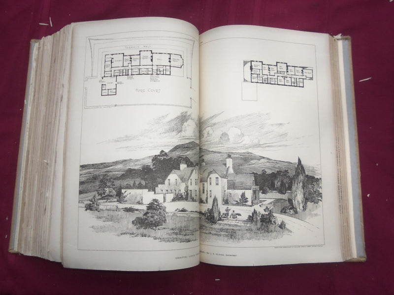 1898 JAN-DEC THE BUILDER U. K. MAGAZINE BOUND VOLUMES - 2 VOLS - FOLD OUTS - C 4