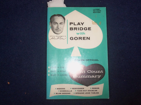 1950'S PLAY BRIDGES WITH GOREN - GOREN OFFICIAL - POINT COUNT SUMMARY - J 9488