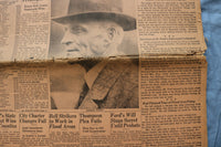 1947 APRIL 8 THE DETROIT NEWS NEWSPAPER - HENRY FORD TO LIE IN STATE - NP 9217