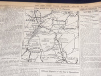 1918 AUGUST 26 NEW YORK TIMES - HAIG NEARS HINDENBURG LINE - NT 9200